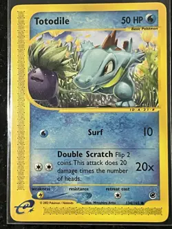 Pokemon Card - Totodile Expedition 134/165 Vintage LP+/NM - Image 1