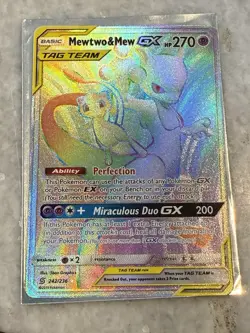 Pokemon Mewtwo & Mew GX Promo SM191 SM TAG TEAM Holo Card English - Image 1