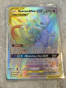 Pokemon Mewtwo & Mew GX Promo SM191 SM TAG TEAM Holo Card English - Image 2