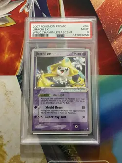 Vintage Pokemon Card Jirachi Ex World Championships Promo 2007 94/100 PSA 9 - Image 1