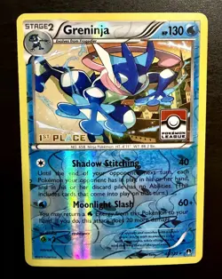 Greninja - 40/122 - 1st Place League Reverse Holo Promo Rare - Pokemon Card - LP - Image 1