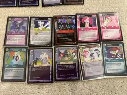 My Little Pony MLP CCG TCG 120 Card Lot w/ FOILS, Sleeves, Box, Lenticular 2014 - Image 2