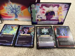 My Little Pony MLP CCG TCG 120 Card Lot w/ FOILS, Sleeves, Box, Lenticular 2014 - Image 4