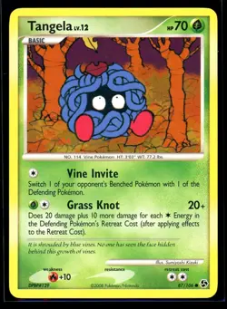 2008 Diamond & Pearl - Great Encounters Tangela #87 Non Holo Pokemon Card - Image 1