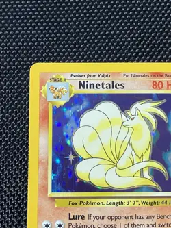 Pokemon Base Set Unlimited Ninetales 12/102 Holo Rare Vintage Pokemon Card - Image 2