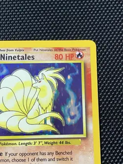 Pokemon Base Set Unlimited Ninetales 12/102 Holo Rare Vintage Pokemon Card - Image 3