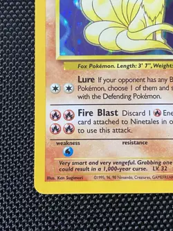 Pokemon Base Set Unlimited Ninetales 12/102 Holo Rare Vintage Pokemon Card - Image 5