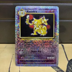 pokemon kadabra legendary collection Reverse Holo 49/110 Creased Ex Card Vintage - Image 1