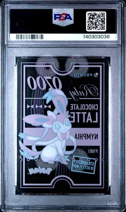 2025 PRONTO POKEMON SPECIAL MENU POKEMON ORIG CLEAR CARD SYLVEON PSA 10 - Image 2