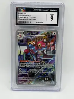 CGC 9 Porygon-Z Paradox Rift 214/182 English Holo Rare Pokemon Card - Image 1