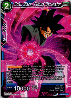 BT10-051 R - Rare Foil Dragon Ball Super Card - Goku Black, Future Decimator - Image 1