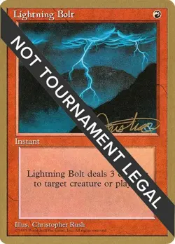 Magic The Gathering MTG LIGHTNING BOLT Pro Tour 1996: Mark Justice NM Near Mint - Image 1