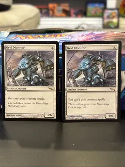 2x Grid Monitor Mirrodin Rare MTG Magic the Gathering UP NM - Image 1