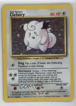 Clefairy Holo Pokemon Base Set #5 1999 - Image 1