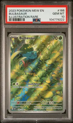 PSA 10 Bulbasaur 166/165 MEW EN-151 Illustration Rare Pokemon Card - Image 1