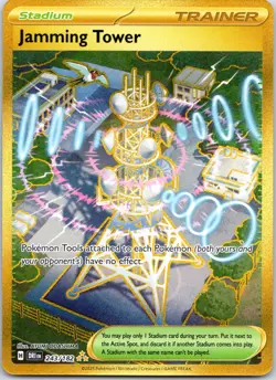 Jamming Tower #243/182 SV10: Destined Rivals Pokemon Near Mint or Better - Image 1