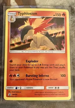 Typhlosion SM185 Cosmos Holo Black Star Promo Pokemon Card - Nm - Image 1