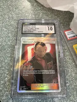 Giovanni's Exile 67/68 Hidden Fates Ultra Rare Holo Pokemon 2019 CGC Gem Mint 10 - Image 1
