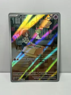 Pokemon Ralts Illustration Rare Full Art Holo SV01 211/198 70 HP - Image 1