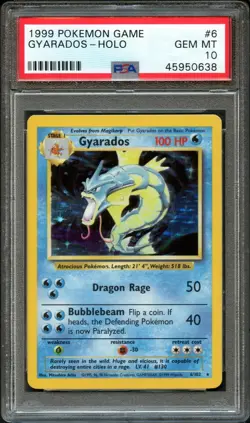 💎 Pokemon Holo Gyarados #6 | PSA 10 Gem Mint | Base Set 1999 💎 - Image 1