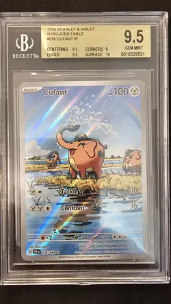 2024 Pokemon SV Shrouded Fable SFA EN Cufant #076/064 BGS 9.5 Gem Mint - Image 1