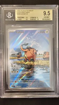 2024 Pokemon SV Shrouded Fable SFA EN Cufant #076/064 BGS 9.5 Gem Mint - Image 4
