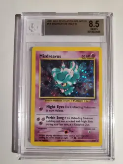 Misdreavus HOLO R 2001 Pokemon Neo Revelation Unlimited #11 BGS 8.5 NM-MT+ - Image 1