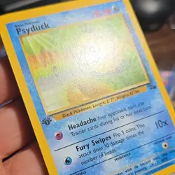 Pokemon TCG Psyduck Fossil 1st Edition Common 53/62 Basic HP50 Wizards Regular - Image 2