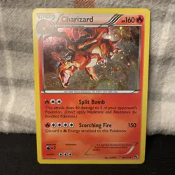 Pokemon TCG Charizard Legendary Treasures 19/113 Cosmos Holo w/ Swirl - Image 1