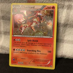 Pokemon TCG Charizard Legendary Treasures 19/113 Cosmos Holo w/ Swirl - Image 2
