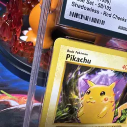 Pikachu 58/102 Shadowless Red Cheeks - CGC 6 - Base Set - Pokemon TCG 1999 - Image 2