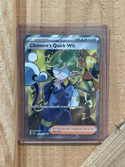Pokemon TCG Clemont's Quick Wit 229/191 SV08: Surging Sparks Holo Ultra Rare NM - Image 1