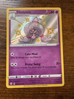 Hattrem SV055/SV122 Rare Shiny Shining Fates Shiny Vault Pokemon NM - Image 1