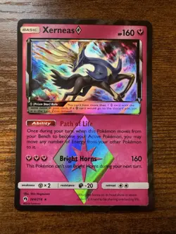 Xerneas 144/214 [NM] Sun & Moon - Lost Thunder Holo Rare Pokemon TCG - Image 1