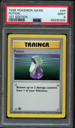 1999 POKEMON BASE SET 1ST EDITION #94 POTION PSA 9 MINT - Image 1