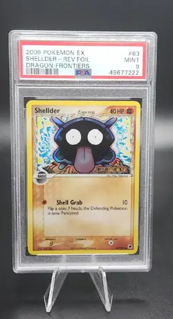 2006 Pokemon Shellder Reverse Holo EX Dragon Frontiers 63/101 PSA 9 Mint - Image 1