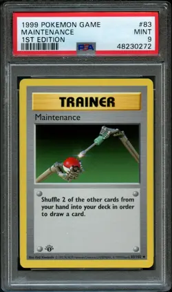 1999 POKEMON BASE SET 1ST EDITION #83 MAINTENANCE PSA 9 MINT - Image 1