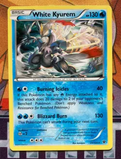 White Kyurem 21/124 Pokemon Fates Collide Holo Rare TCG LP - Image 1
