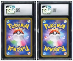 Pokemon CGC 10 GEM MINT *2 Squirtle & Wartortle AR 2023 SV2a Japanese - Image 2
