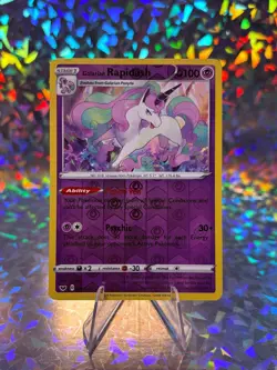 GALARIAN RAPIDASH 082/202 RARE SWORD & SHIELD POKEMON LP REVERSE HOLO - Image 1