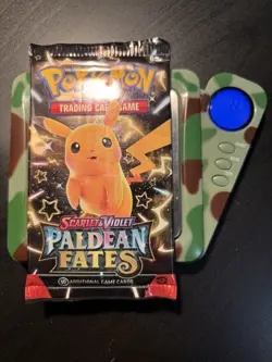 22.3g! HEAVY Paldean Fates Booster Pack Pokemon TCG - Mint - Pikachu Art - Image 1