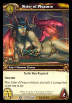 Moderate Play WoW TCG Sister of Pleasure Black Temple World of Warcraft - Image 1