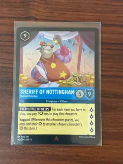 DISNEY LORCANA SHIMMERING SKIES SHERIFF OF NOTTINGHAM 145/204 FOIL - Image 1