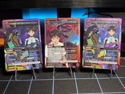Union Arena TCG English UE15BT Evangelion Super Rare SR LOT Of 3 - Image 1