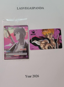 Round 1 x Bleach Game Card and Ichigo Kurosaki Union Arena Sealed Promo Card - Image 1