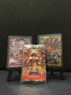 One Piece Trading Card collection (3 card Lot) LUFFY, NM - Image 1