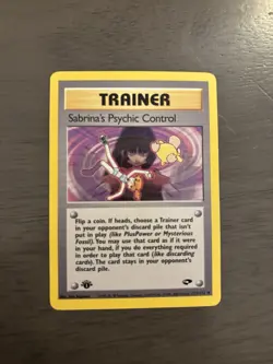 Sabrina's Psychic Control 1st Edition Gym Challenge #121/132 Uncommon Card LP-NM - Image 1