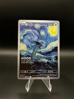 Pokemon Lugia Starry Night Van Gogh Beautiful Moon Star Card Non-TCG - Image 2