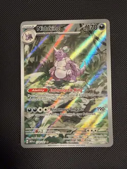 Pokemon TCG Nidoking Scarlet & Violet 151 Illustration Rare Card 174/165 NM - Image 1