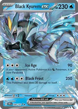 Black Kyurem EX 048/191 Double Rare Card - Surging Sparks Set - Pack Fresh - Image 1